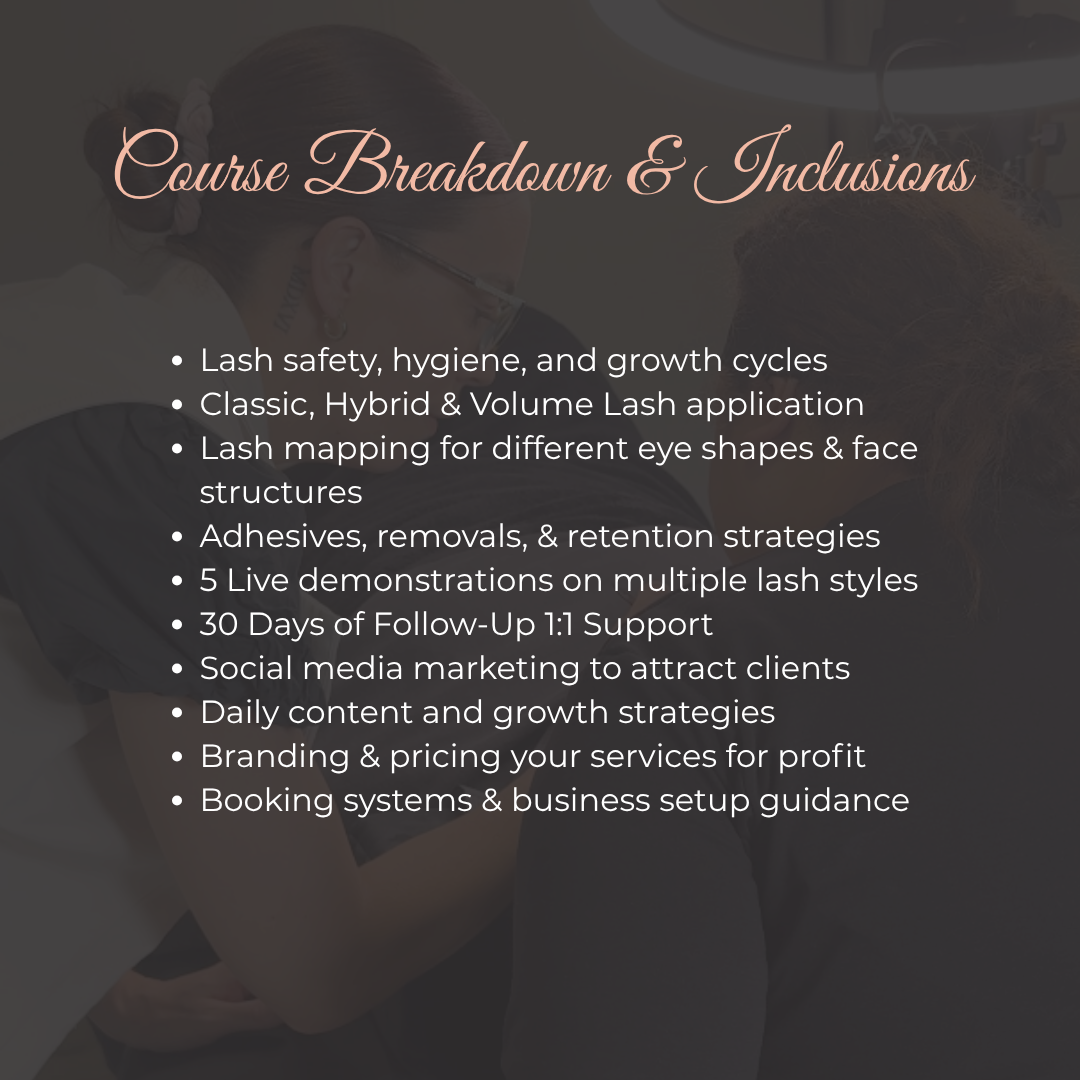 LASH EXTENSIONS MASTERY ONLINE