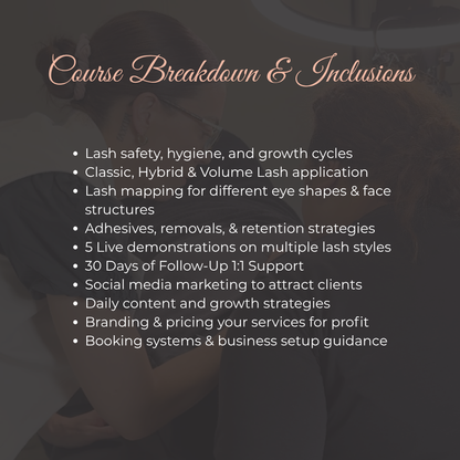 LASH EXTENSIONS MASTERY ONLINE