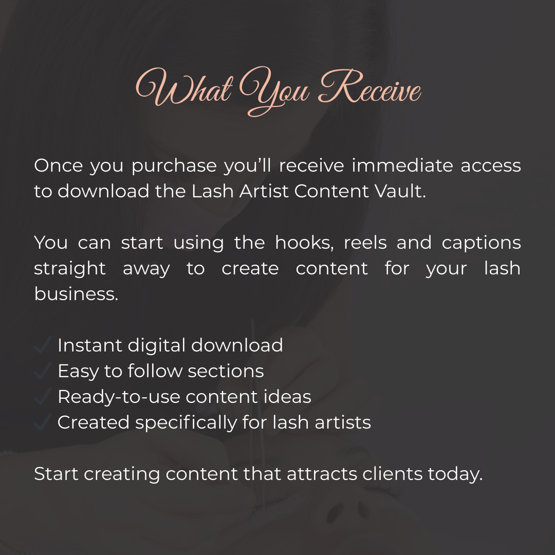 LASH ARTIST CONTENT VAULT