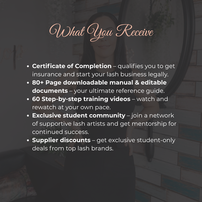 LASH EXTENSIONS MASTERY ONLINE